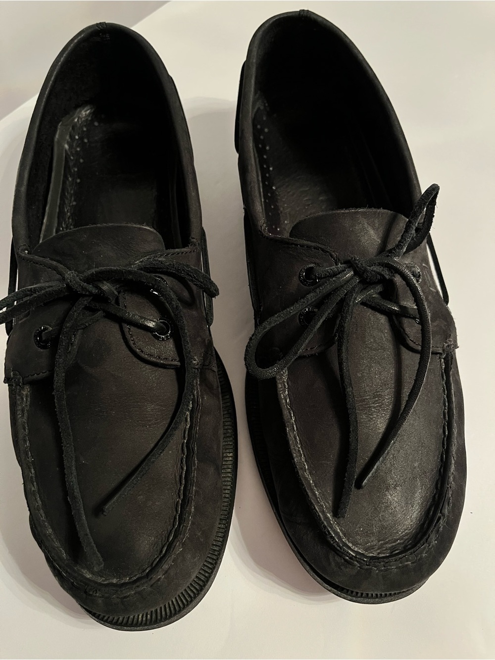 Men's Sperry Top-Sider Black Suede Casual Lace-Up Shoes